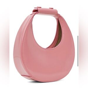 STAUD Good Night Moon Leather Bag in Cherry Blossom